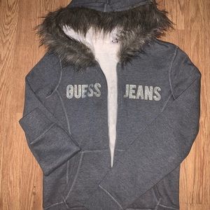 Guess Arabians Faux-Fur Hoodie